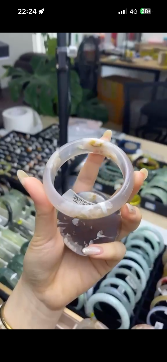 Vòng ngọc mã não hoa anh đào ni 57.7 — ảnh sản phẩm tham khảo 1