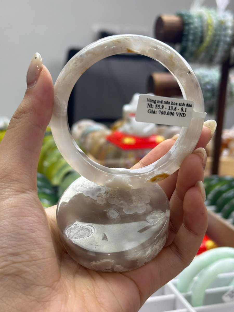 Vòng Mã Não Hoa Anh Đào ni 55.9 - 13.6 - 8.1 — ảnh sản phẩm tham khảo 1