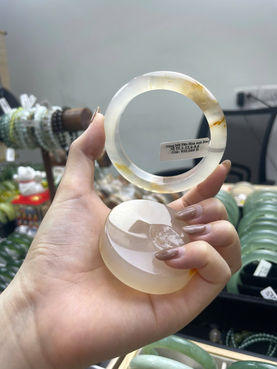 Vòng Mã Não Hoa Anh Đào ni 55.1 - 12.4 - 8.6 — ảnh sản phẩm tham khảo 1