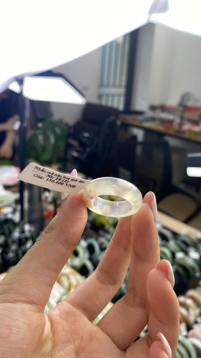 Nhẫn Mã Não Hoa Anh Đào Ni 18