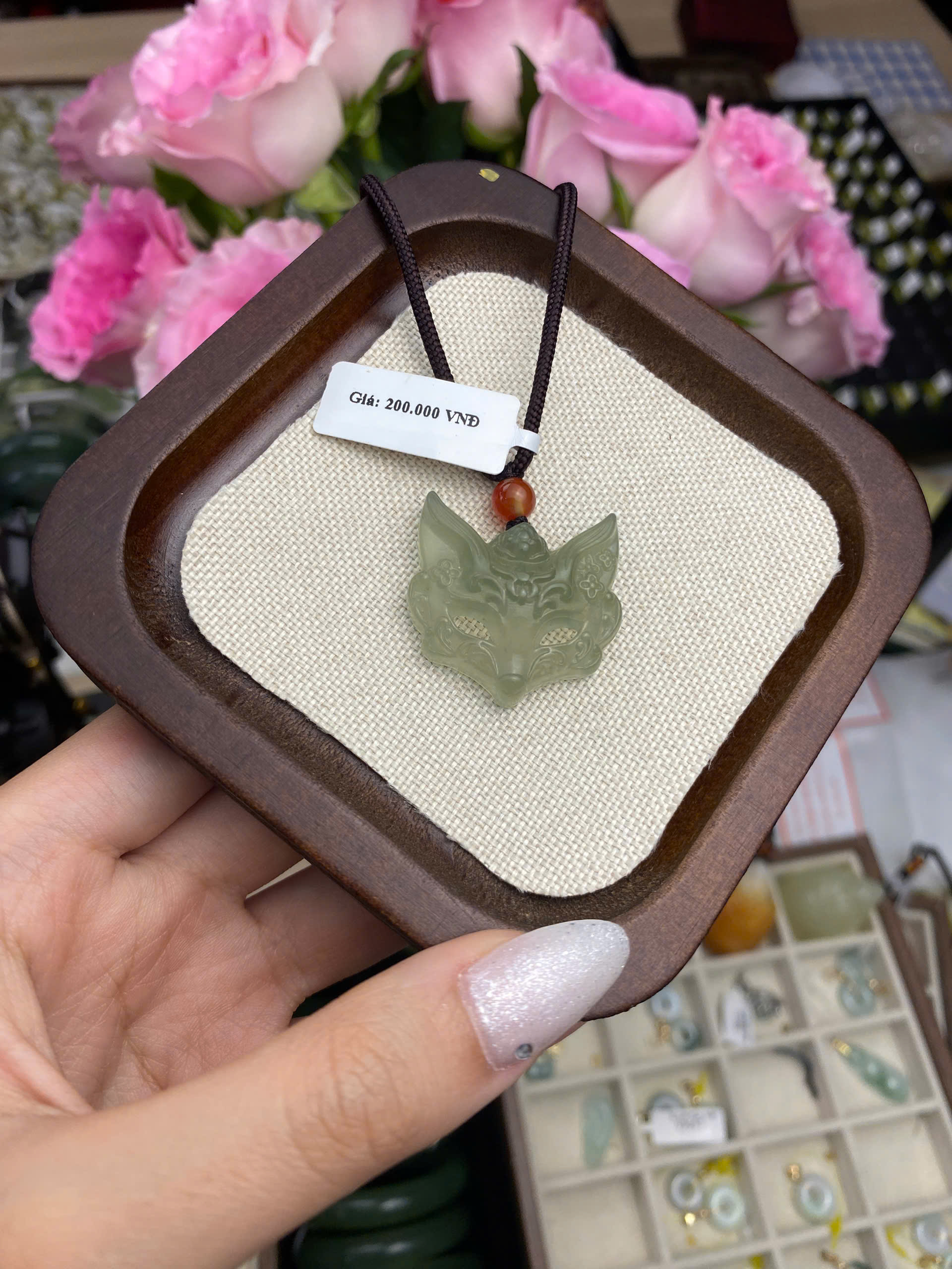 Charm ngọc tụ nham mặt cáo (Đeo cổ, treo xe ô tô,....)